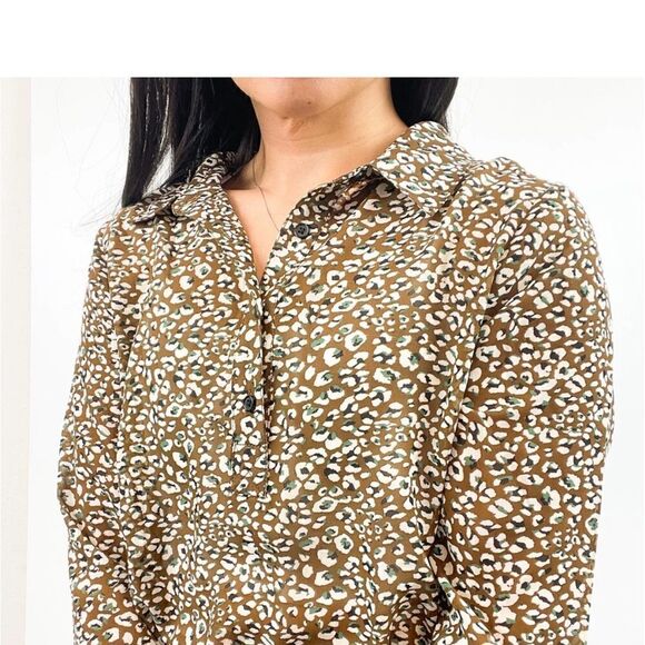 ModCloth Brown Leopard Print "A Fine Design" Shirt Dress - Picture 9 of 13